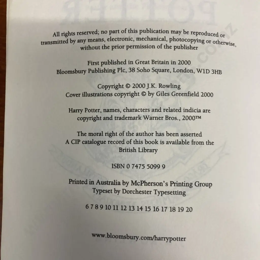 JK Rowling's HARRY POTTER AND THE ORDER OF THE PHEONIX First Edition Hardback Published by Bloomsbury in 2003 Image 1++
